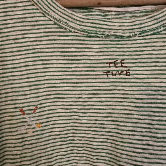 Free People We The Free Embroidered Camp Tee Womens M Oversized Golf Combo - Picture 6 of 10